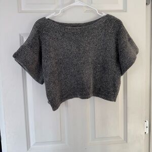 Bergdorf Goodman vintage silk angora lambswool blend cropped sweater